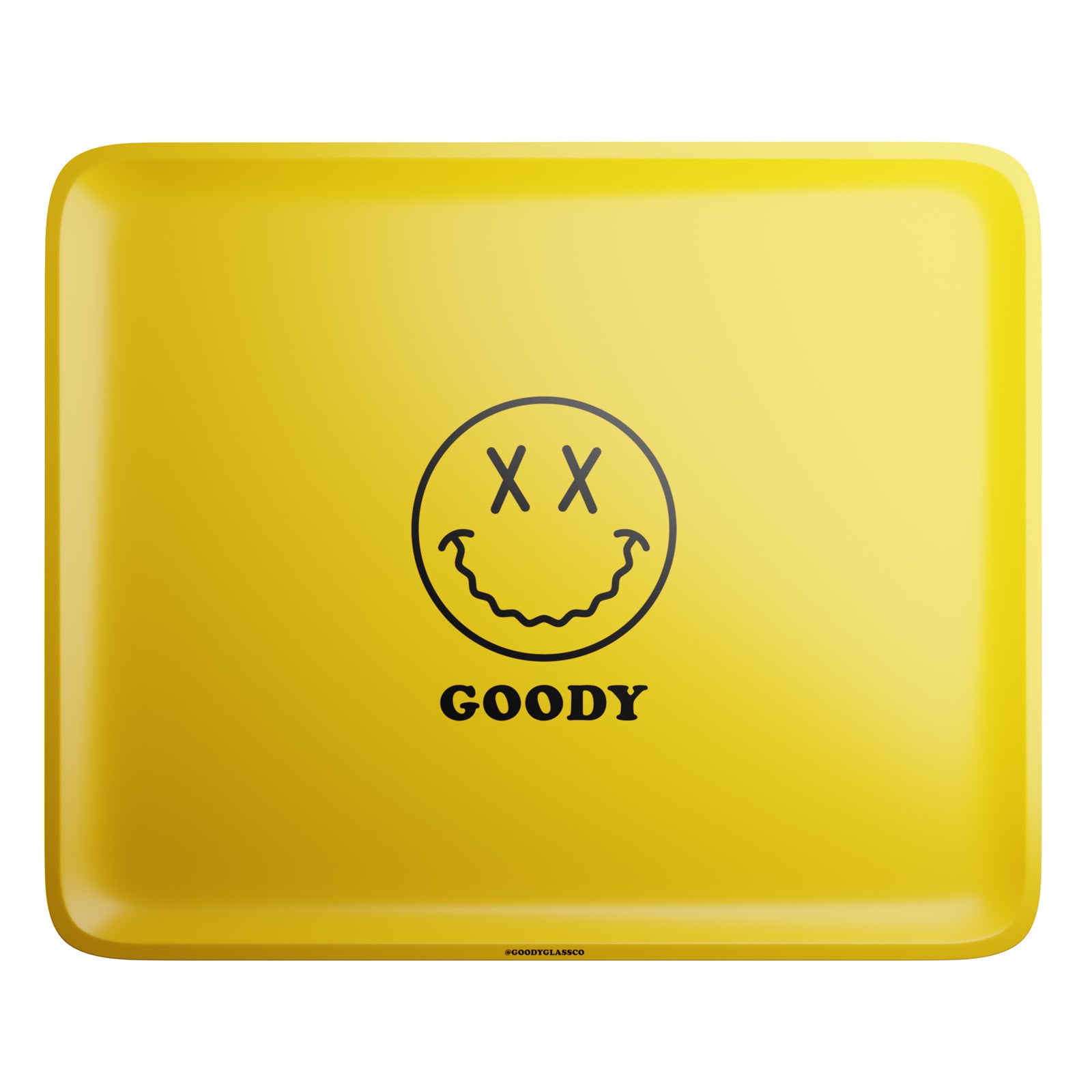 Goody Glass Yellow Big Face Rolling Tray