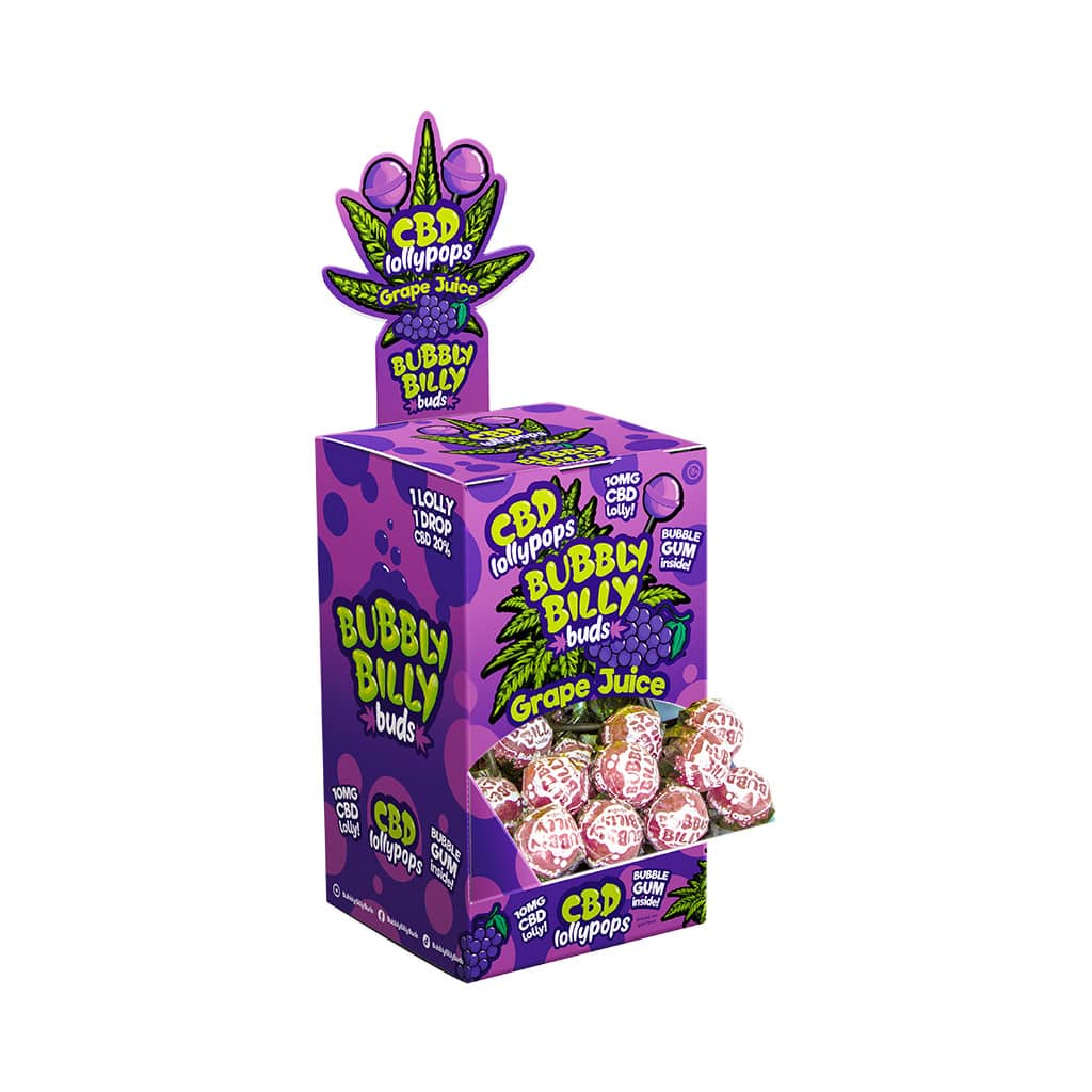 Multitrance Bubbly Billy Buds CBD Lollipops | 100 pcs Display