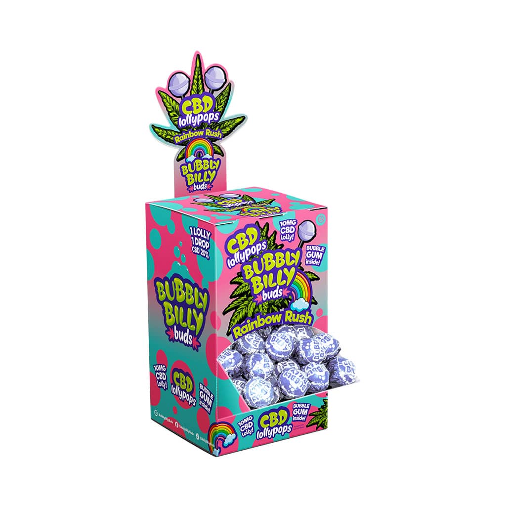 Multitrance Bubbly Billy Buds CBD Lollipops | 100 pcs Display