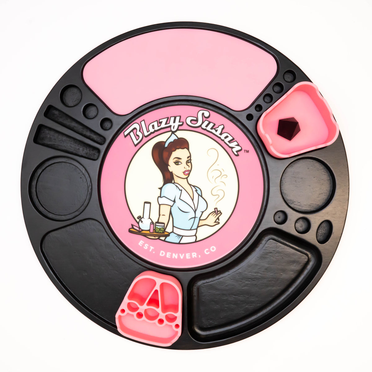Blazy Susan Spinning Rolling Tray