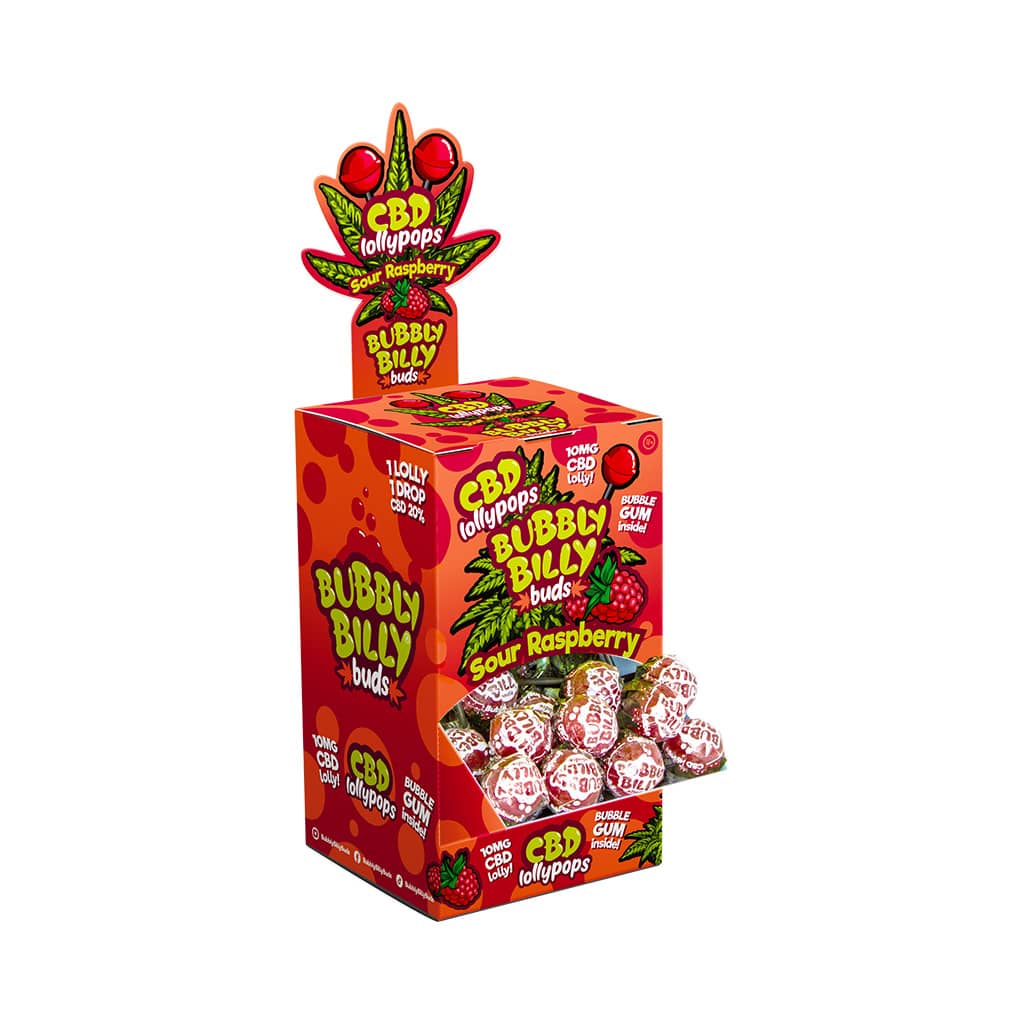 Multitrance Bubbly Billy Buds CBD Lollipops | 100 pcs Display