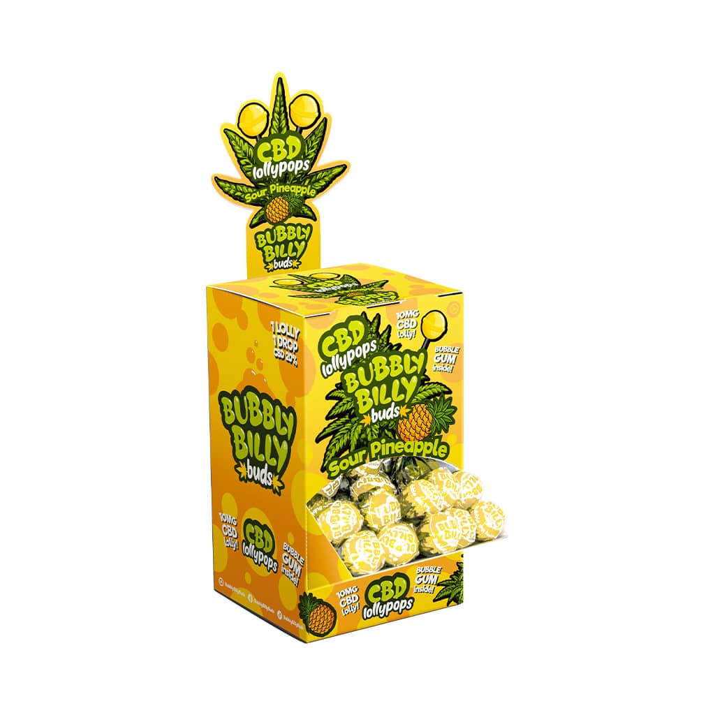 Multitrance Bubbly Billy Buds CBD Lollipops | 100 pcs Display