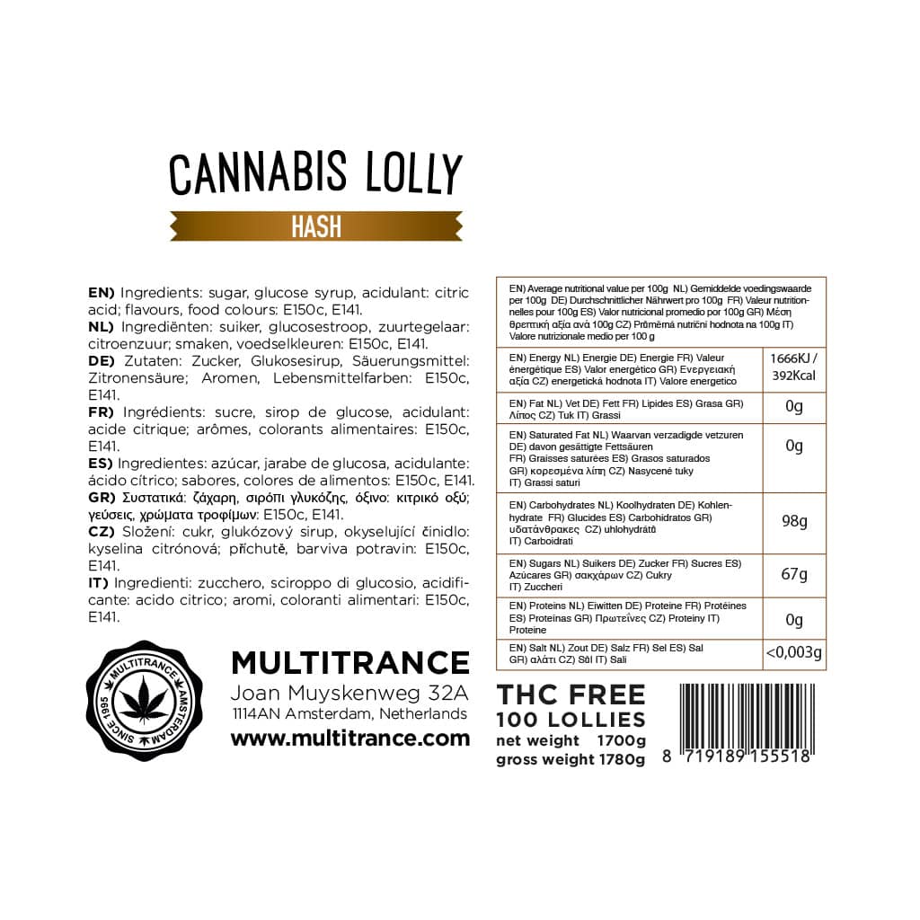 Multitrance Cannabis Lolly | 100 pcs Display