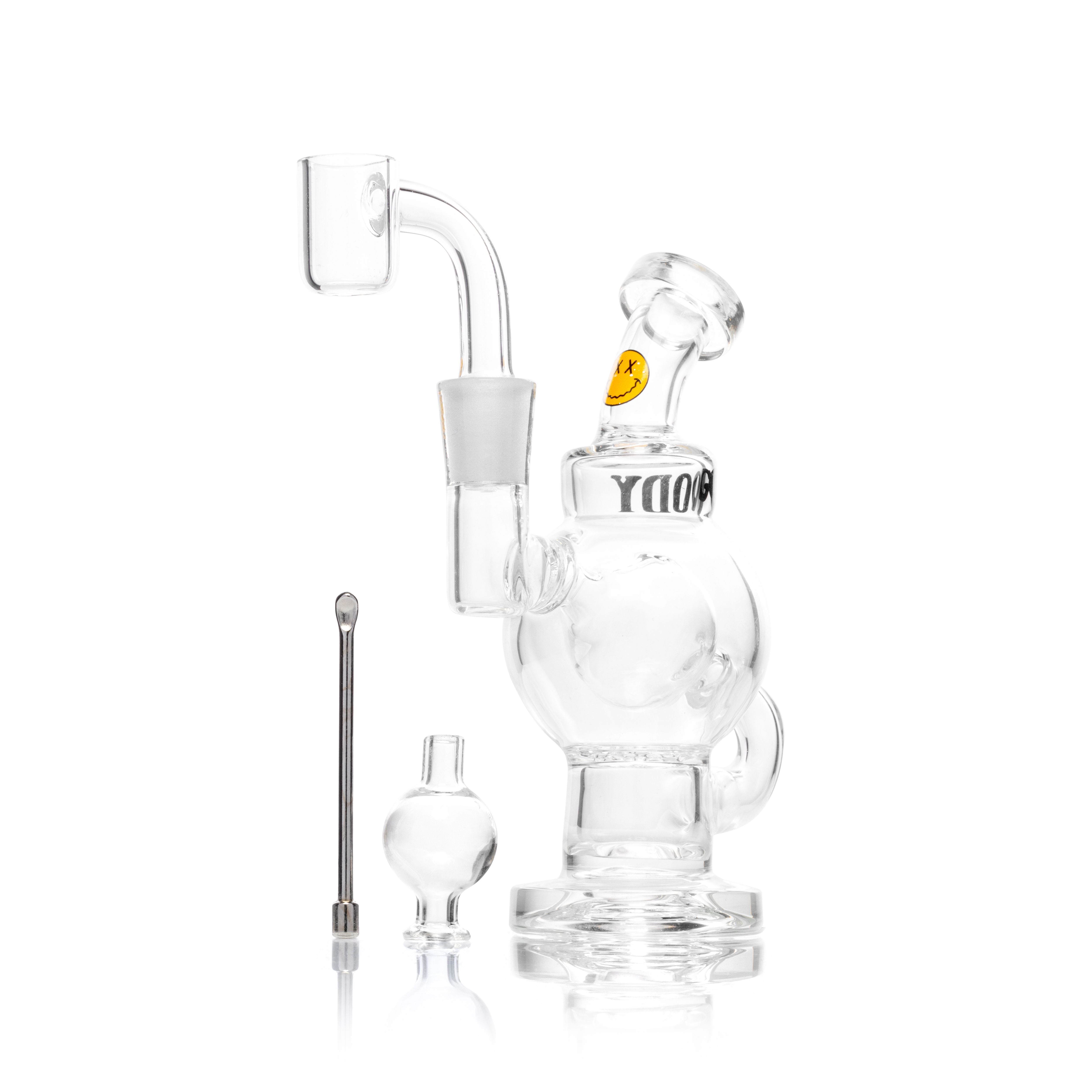 Goody Glass Orbit Mini Dab Rig 4Piece Kit - Clear