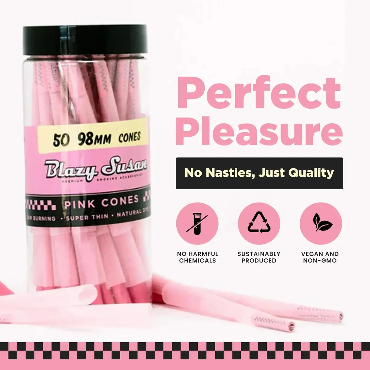 Blazy Susan Paper Cones King Size | 50 pcs Jar