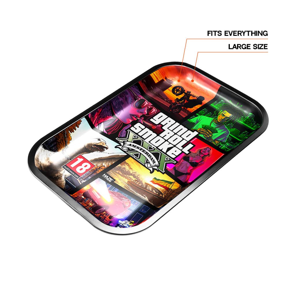 Multitrance Haze Holland Metal Rolling Tray Lowlands Madness
