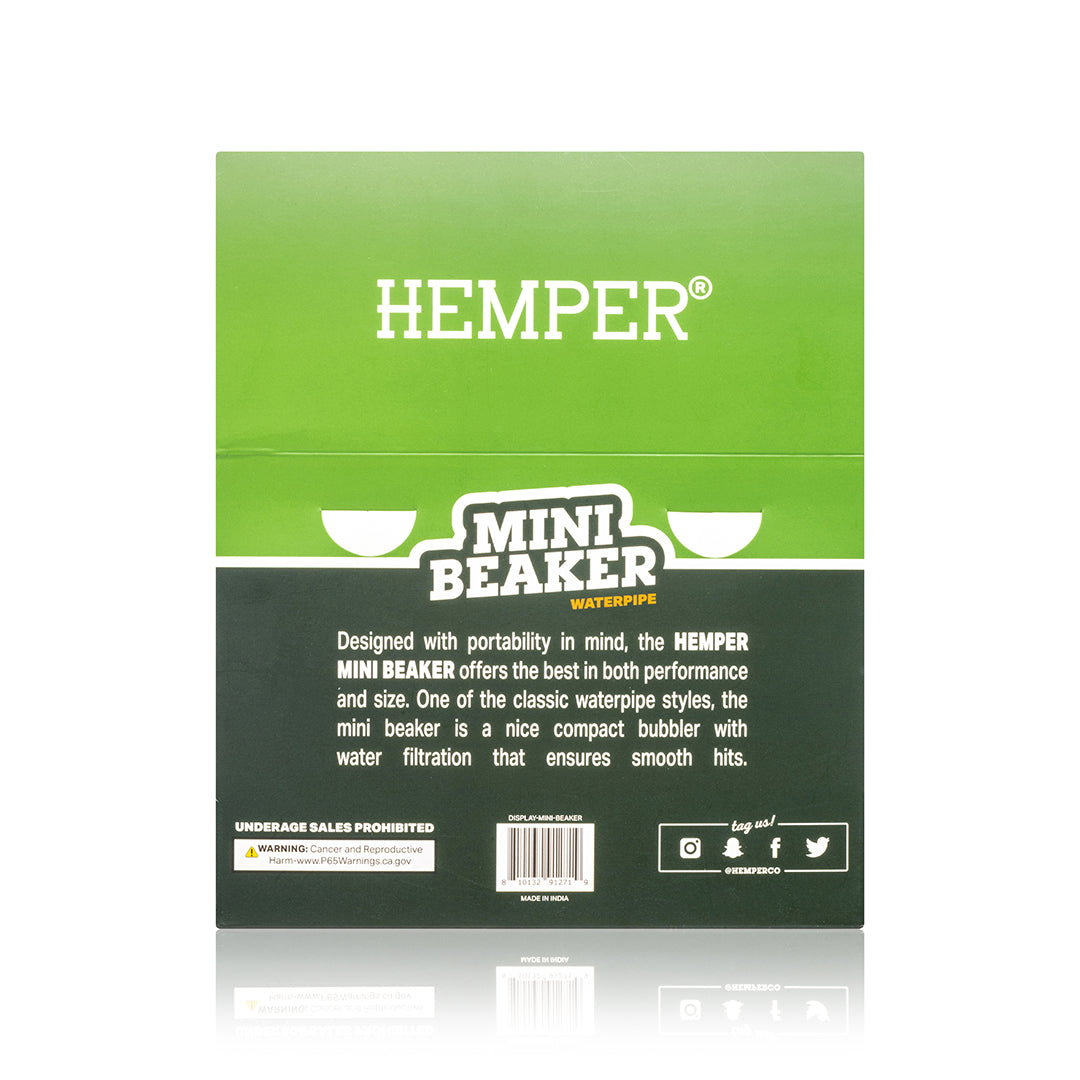 Mini Beaker Waterpipe | 4pcs Display - Clear