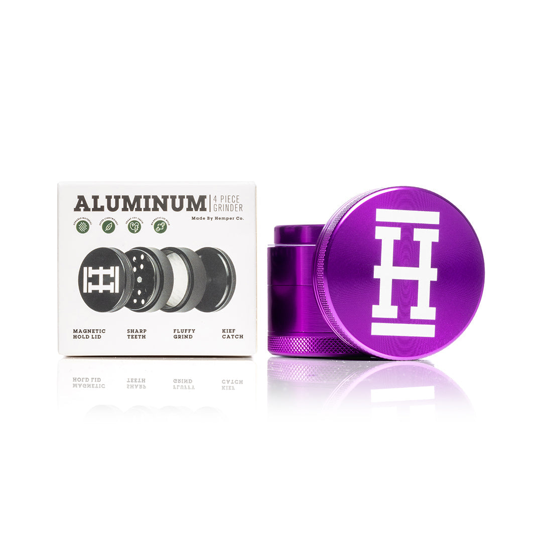 Anodized Aluminum Herb Grinder | 4 Piece 2.2" Large Size