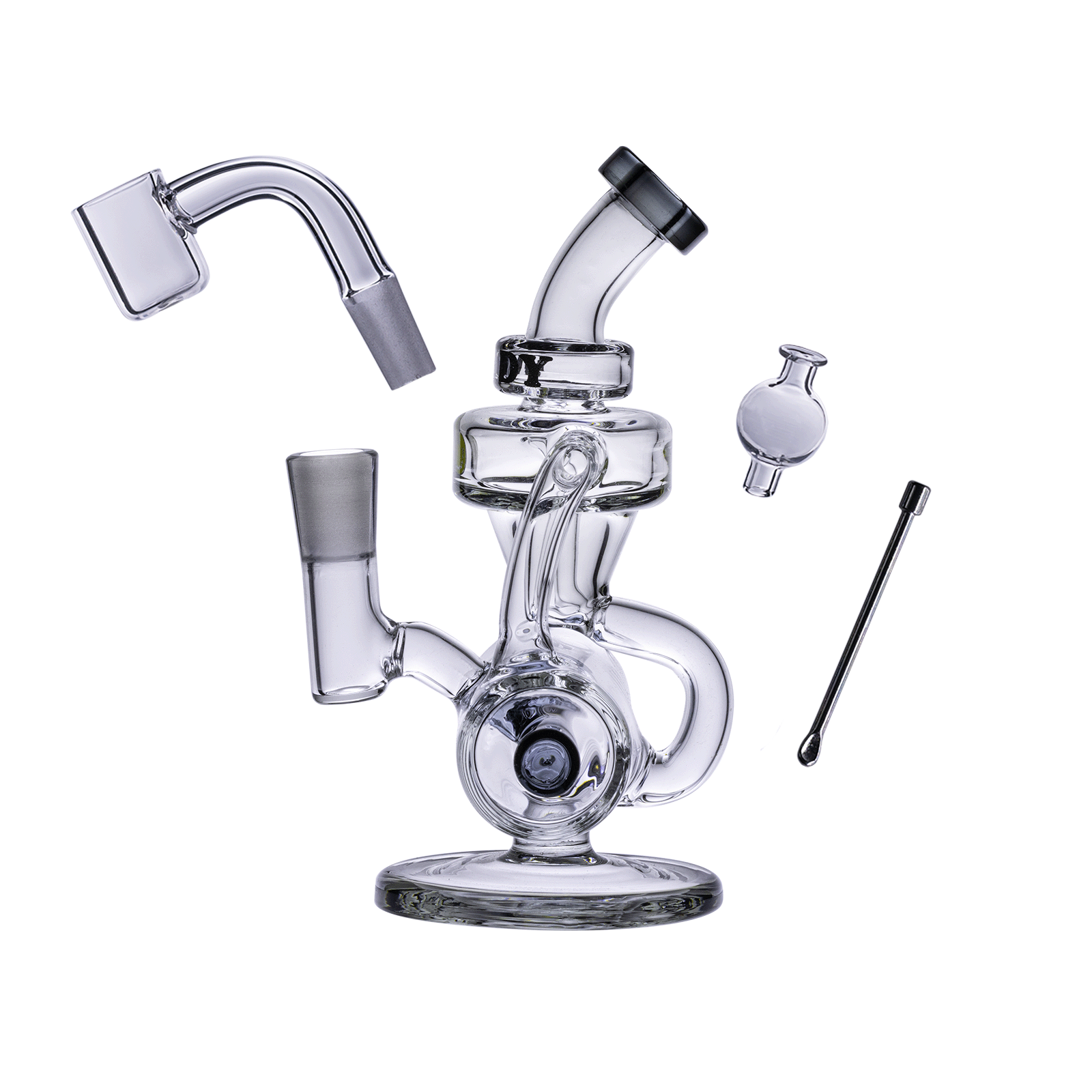 Goody Glass Drummer Boy Mini Dab Rig 4Piece Kit - Smoke