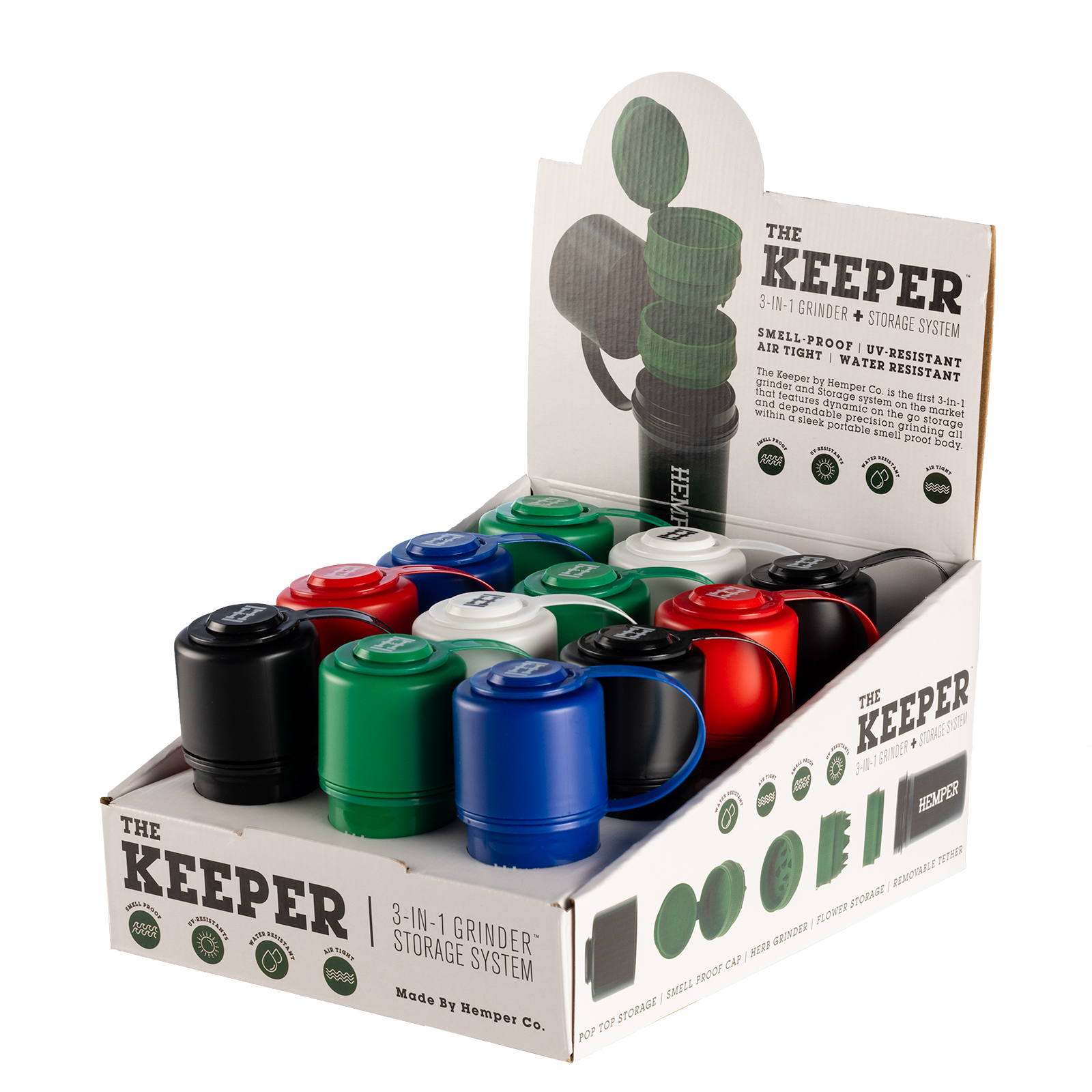 The Keeper 3in1 Grinder + Storage Container | 12 pcs Display