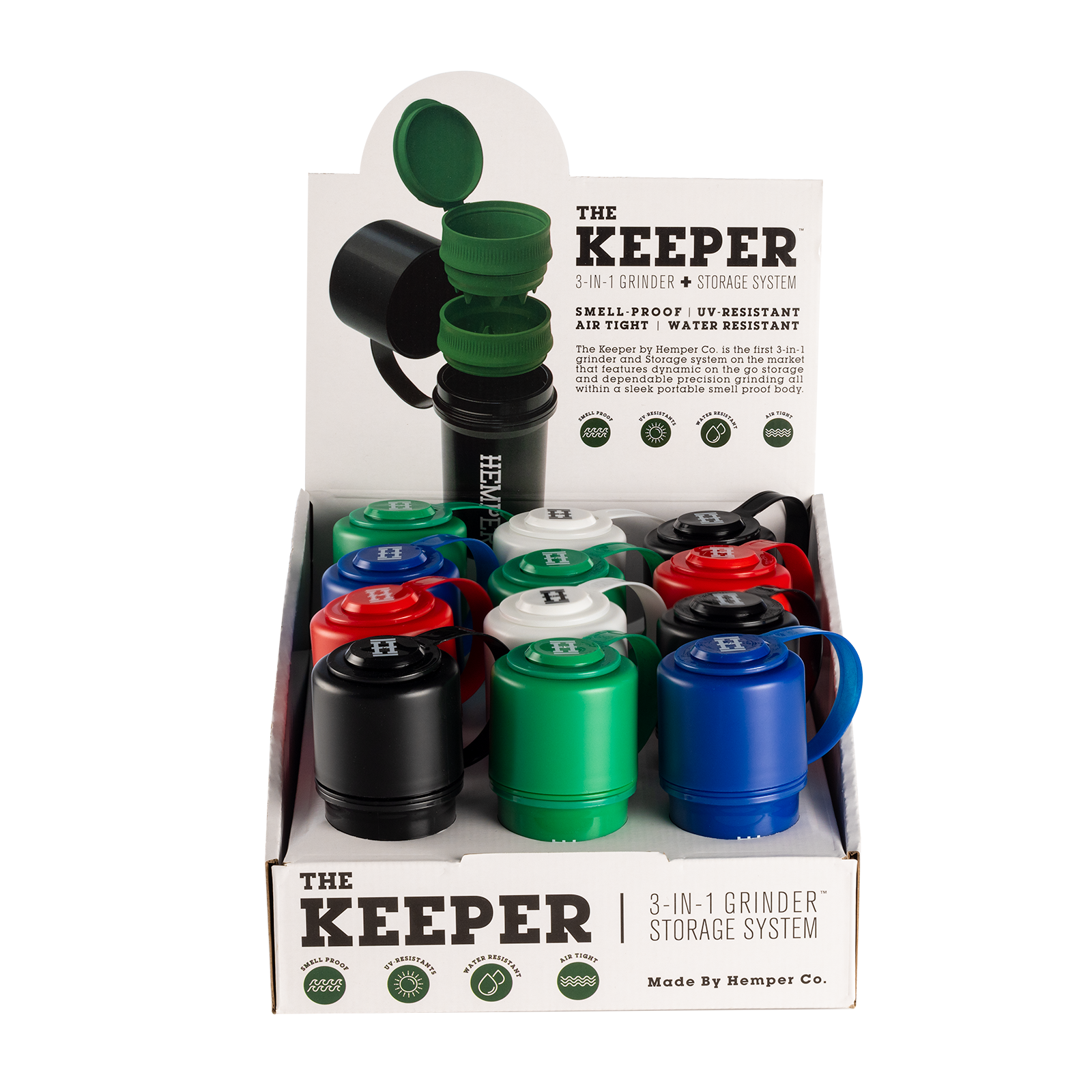 The Keeper 3in1 Grinder + Storage Container | 12 pcs Display