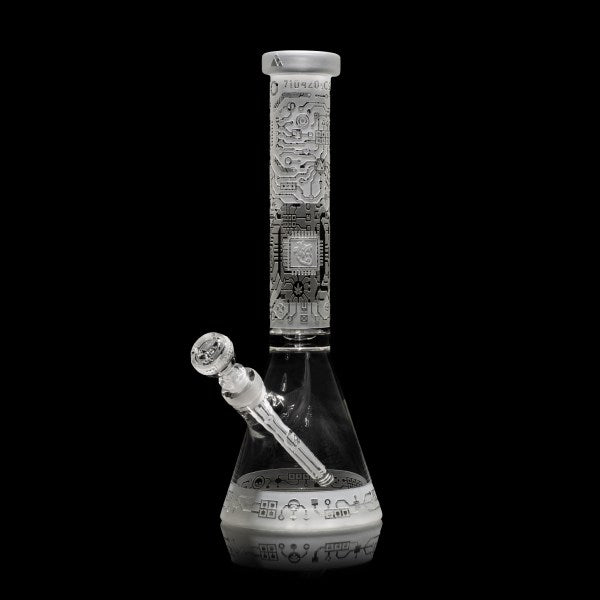 Milkyway Circuitboard Beaker Bong 15" - Clear