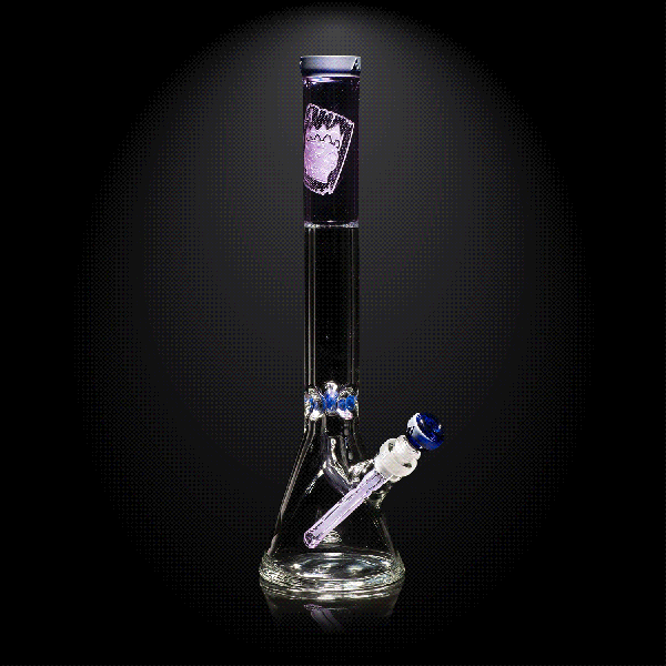 Milkyway Cursed Saint Card Beaker Bong 18″ - Purple