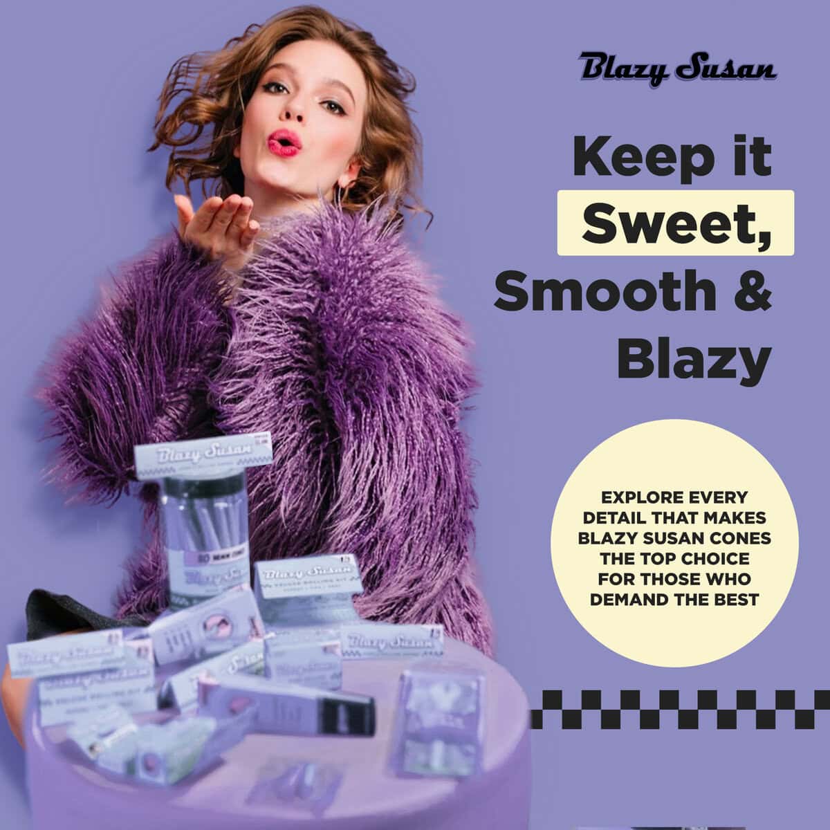 Blazy Susan Paper Cones King Size | 50 pcs Jar