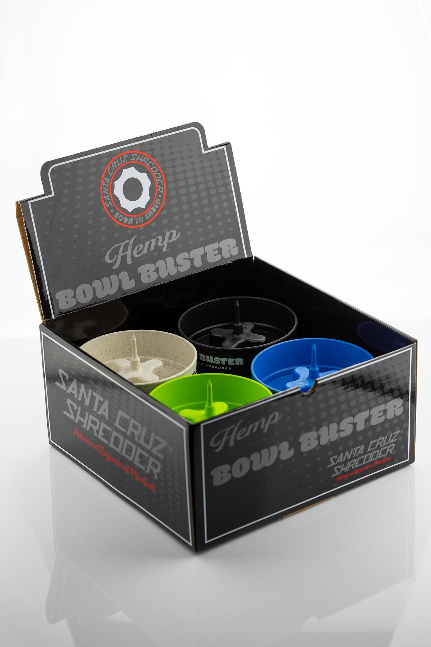 Santa Cruz Shredder Hemp Bowl Buster | 12 pcs Display - Assorted Colors