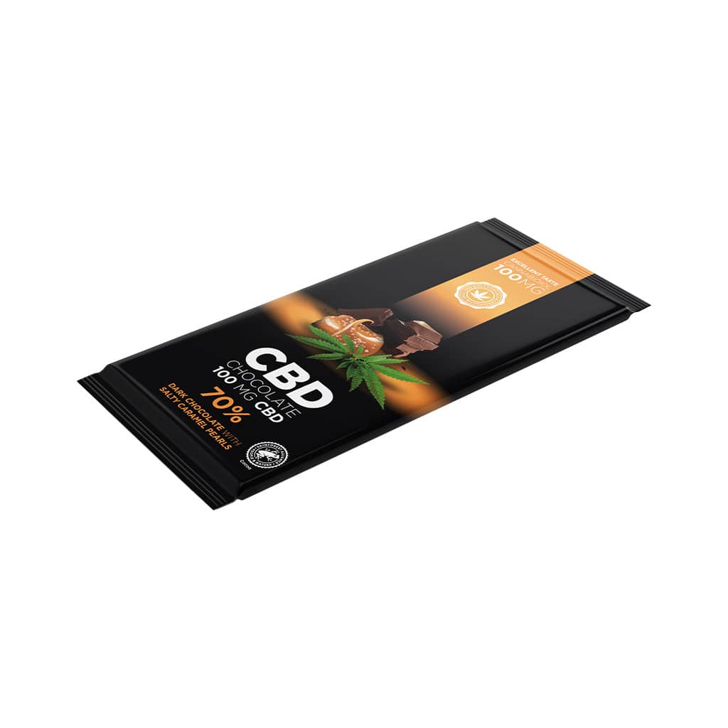 Multitrance CBD Dark Chocolate 100mg | 15 pcs Carton - Salted Caramel