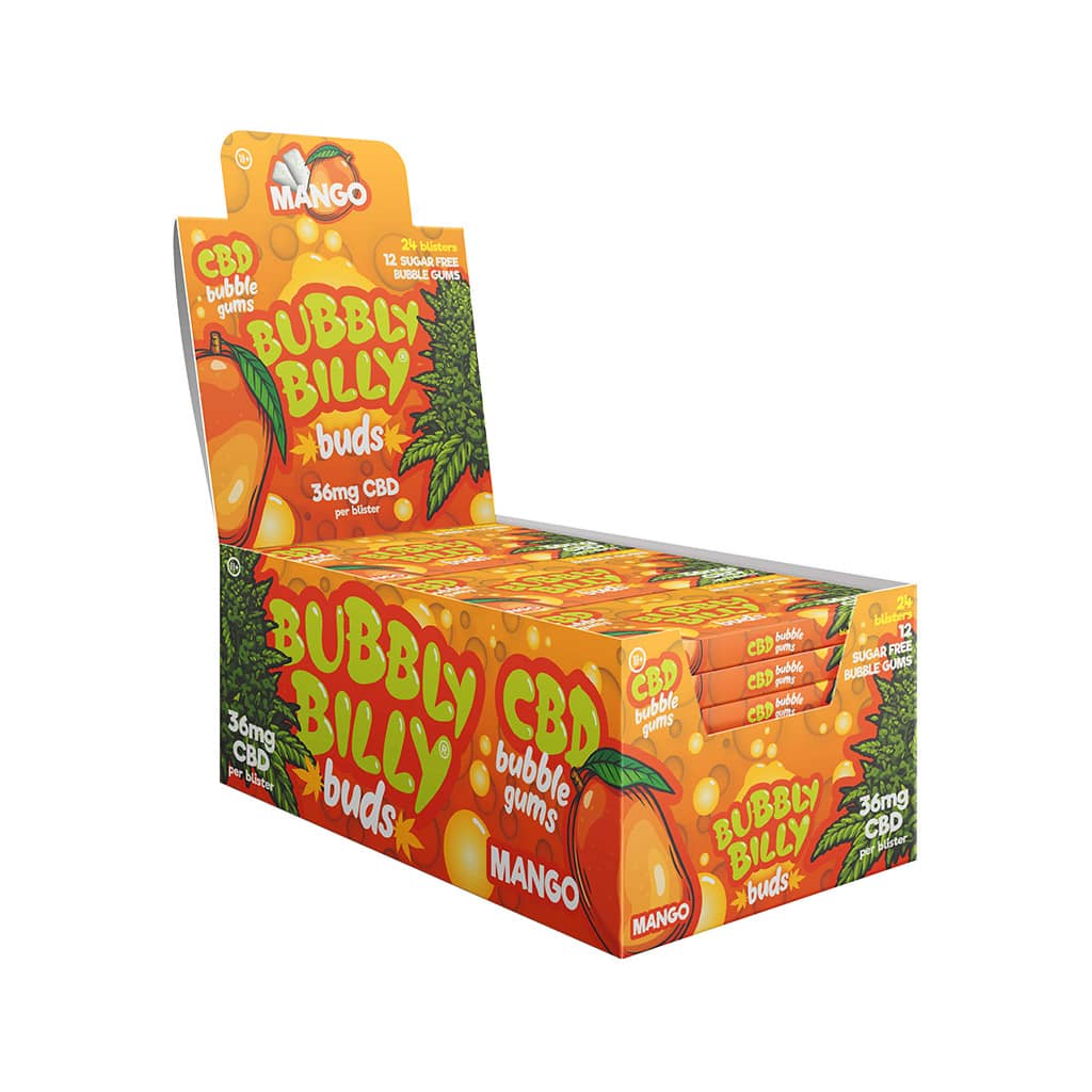 Multitrance Bubbly Billy Buds CBD Chewing Gum 36mg | 24pcs Display
