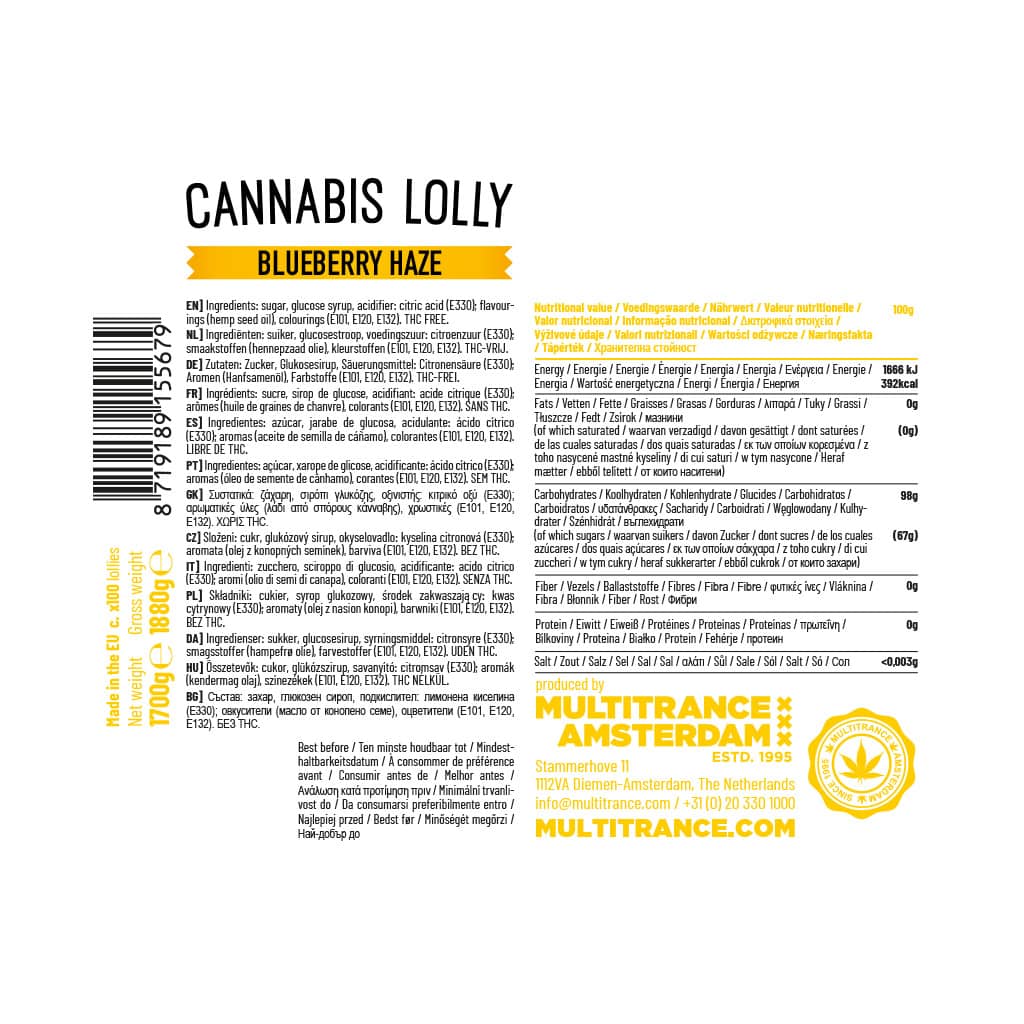 Multitrance Cannabis Lolly | 100 pcs Display