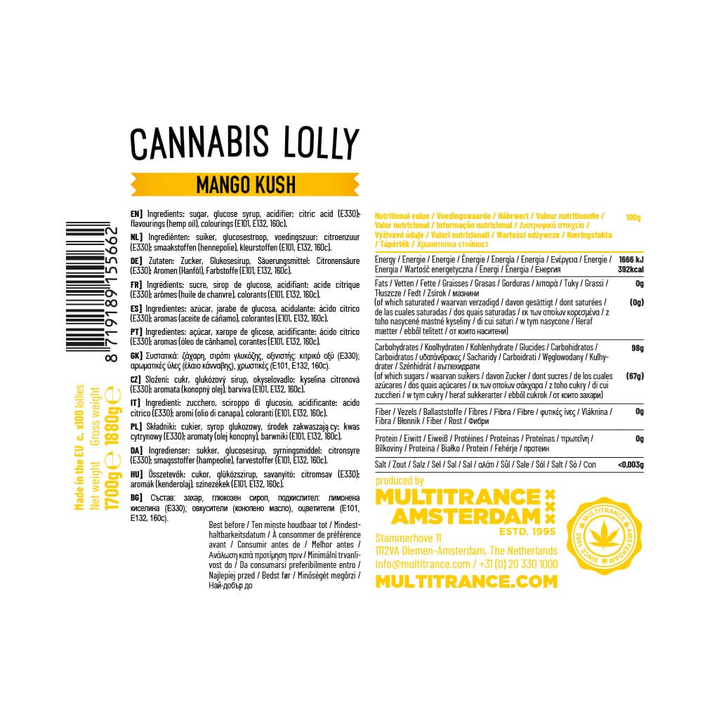 Multitrance Cannabis Lolly | 100 pcs Display