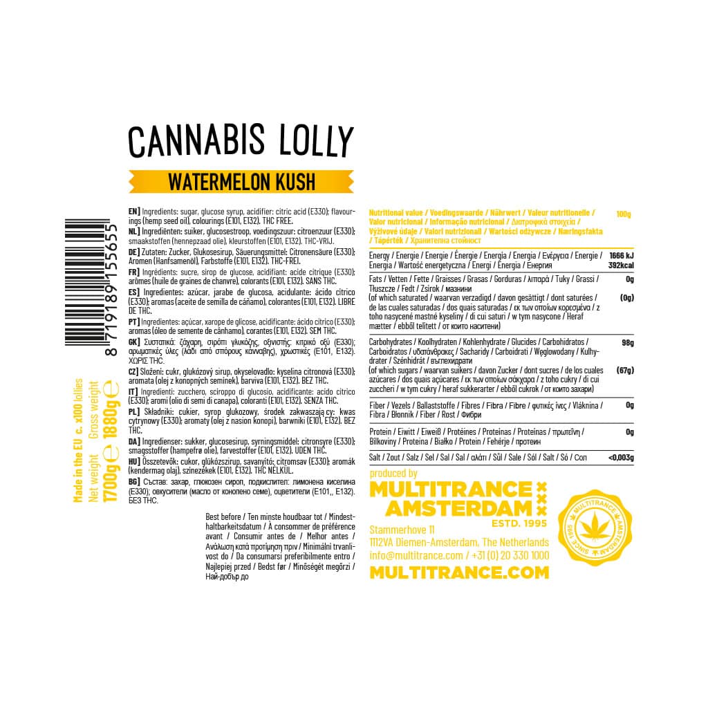 Multitrance Cannabis Lolly | 100 pcs Display