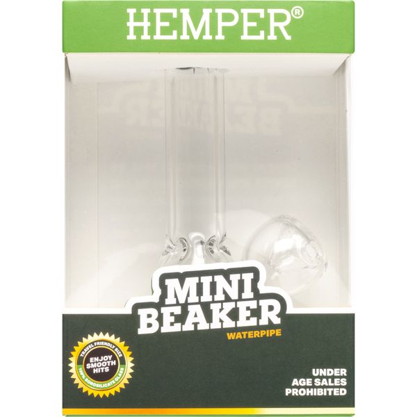 Mini Beaker Waterpipe | 4pcs Display - Clear