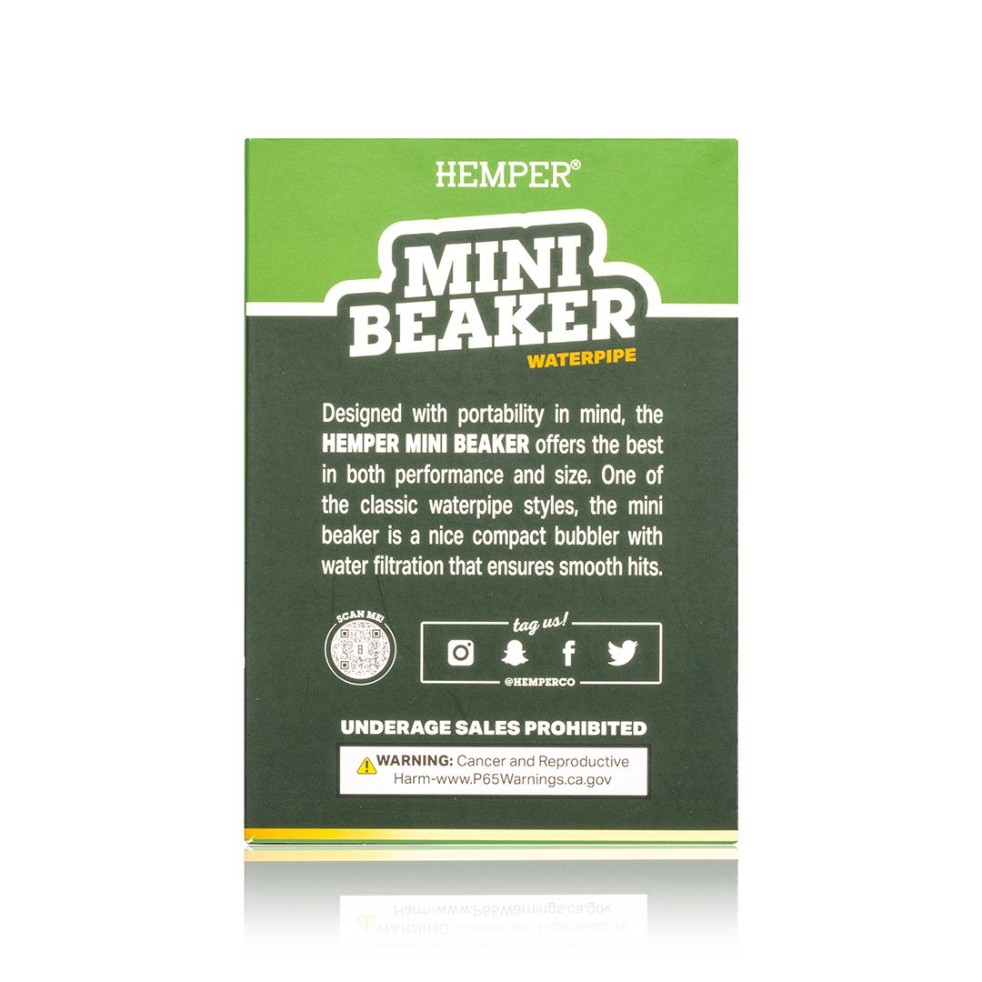 Mini Beaker Waterpipe | 4pcs Display - Clear