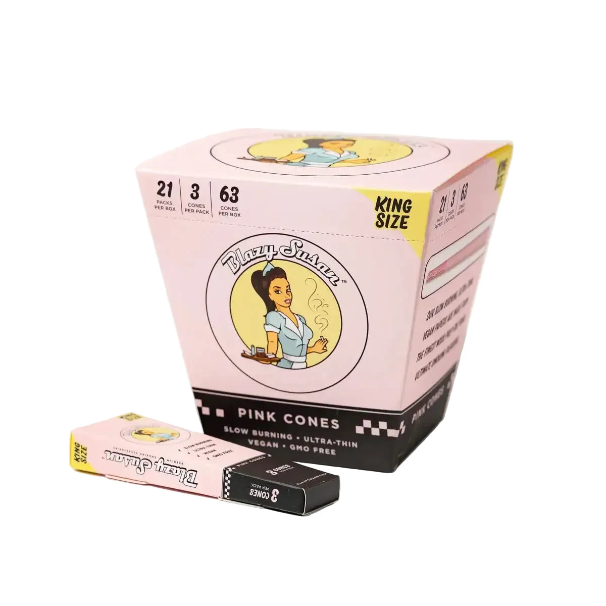 Blazy Susan Paper Cones King Size 3 pk | 21 pcs Display