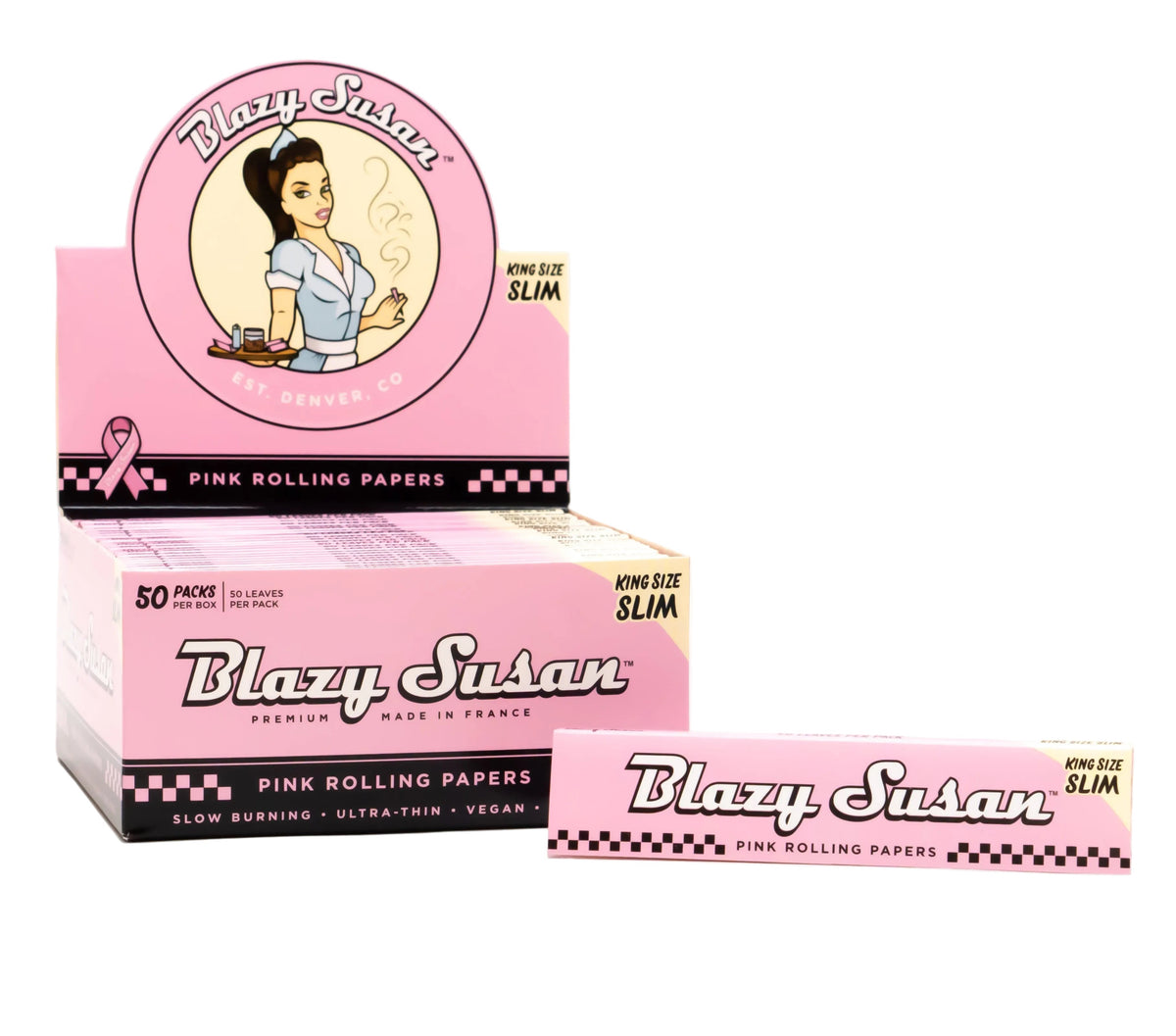 Blazy Susan Rolling Papers King Size Slim | 50 pcs Display