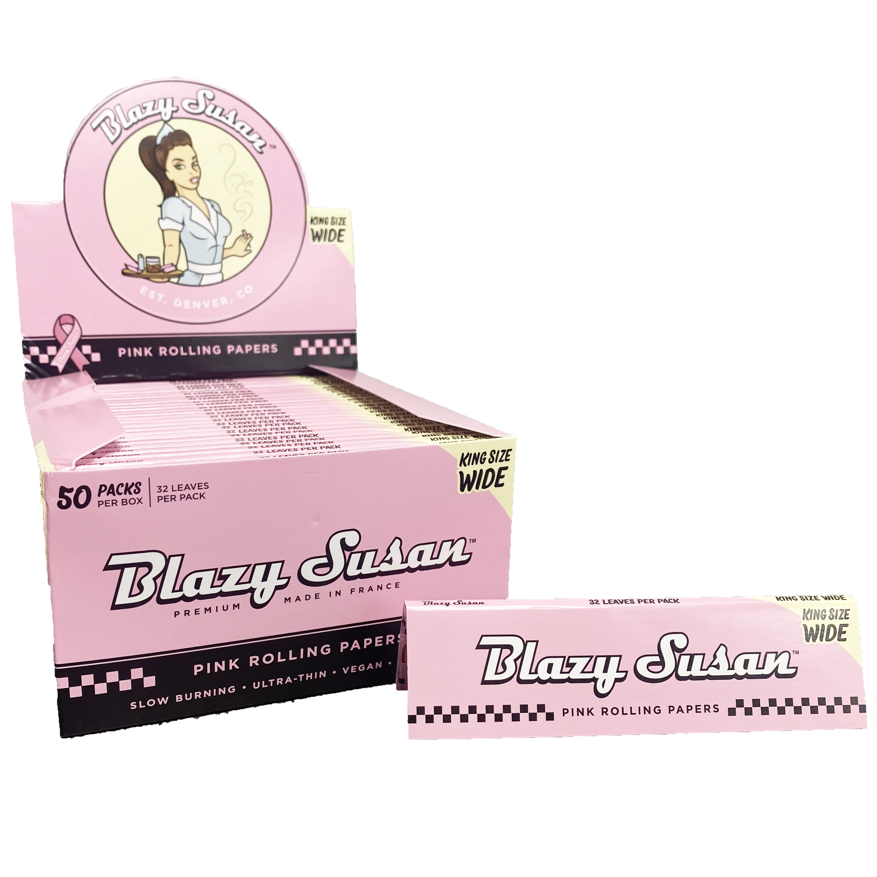 Blazy Susan Rolling Papers King Size Wide | 50 pcs Display