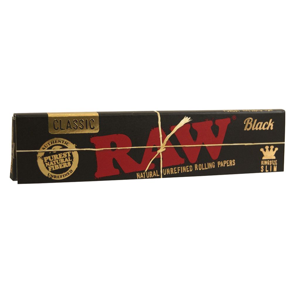 RAW Rolling Papers Black King Size Slim | 50 pcs Display