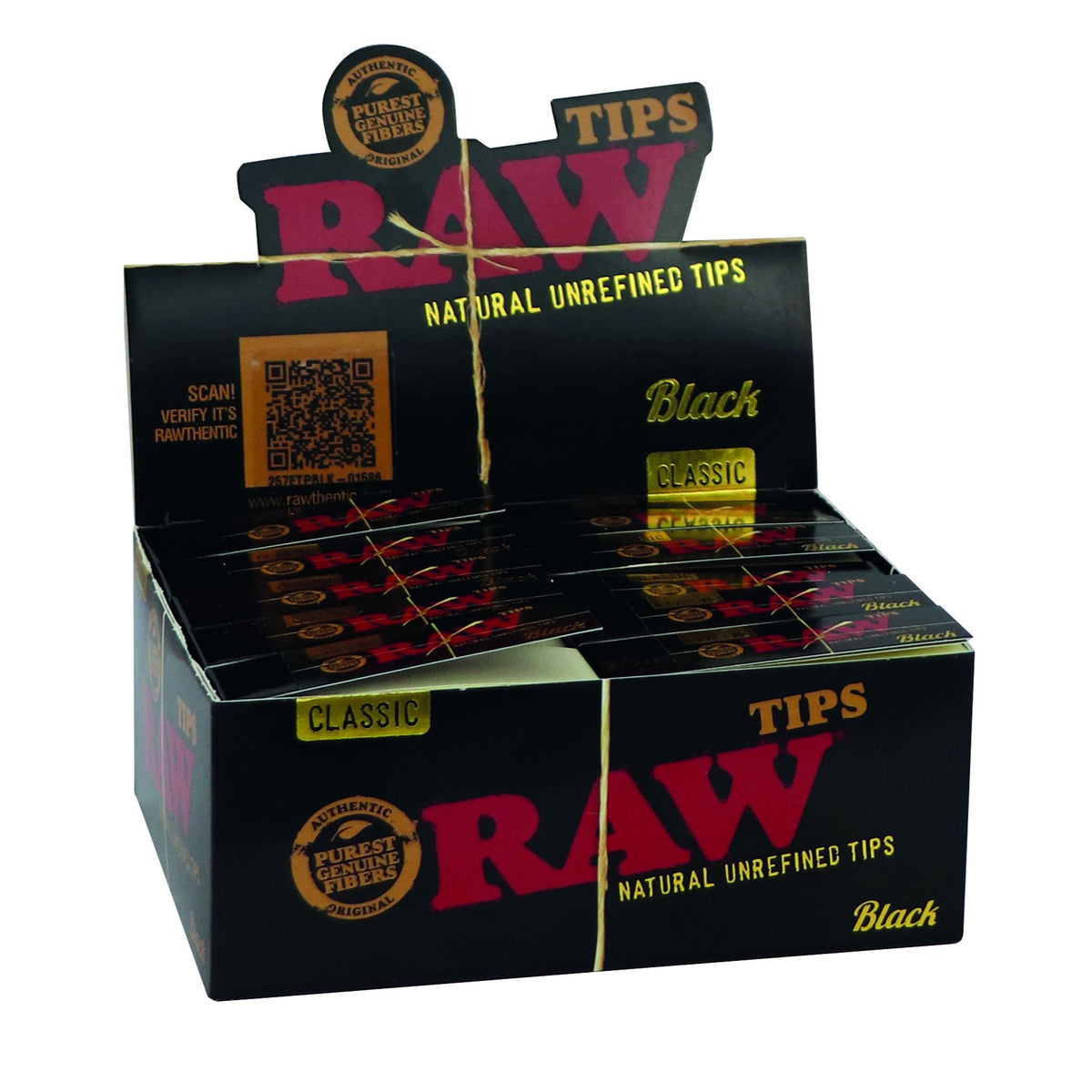 RAW Black Tips | 50 pcs Display