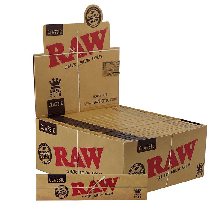 RAW Rolling Papers Classic King Size Slim | 50 pcs Display