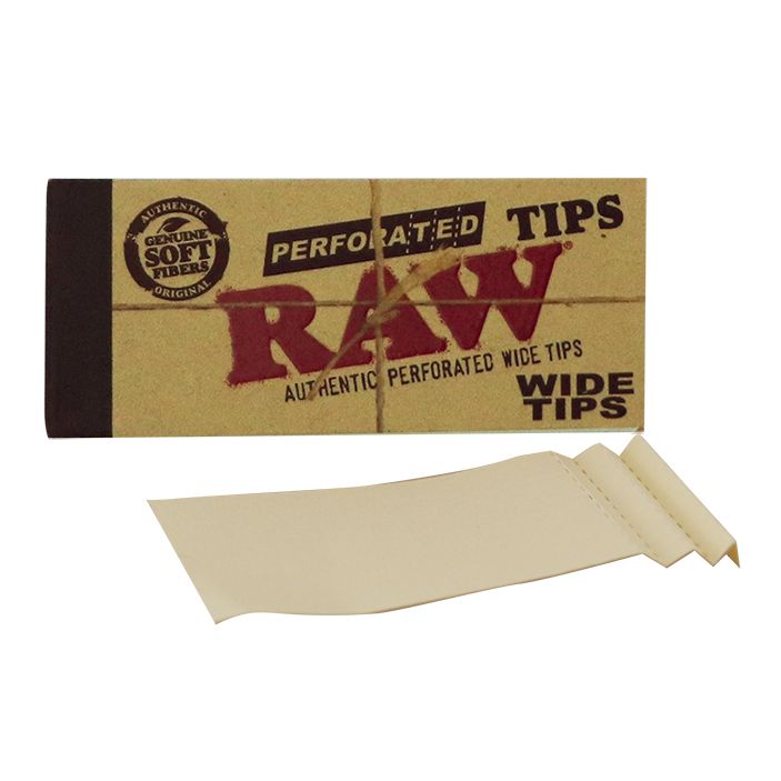 RAW Perforated Wide Tips | 50 pcs Display