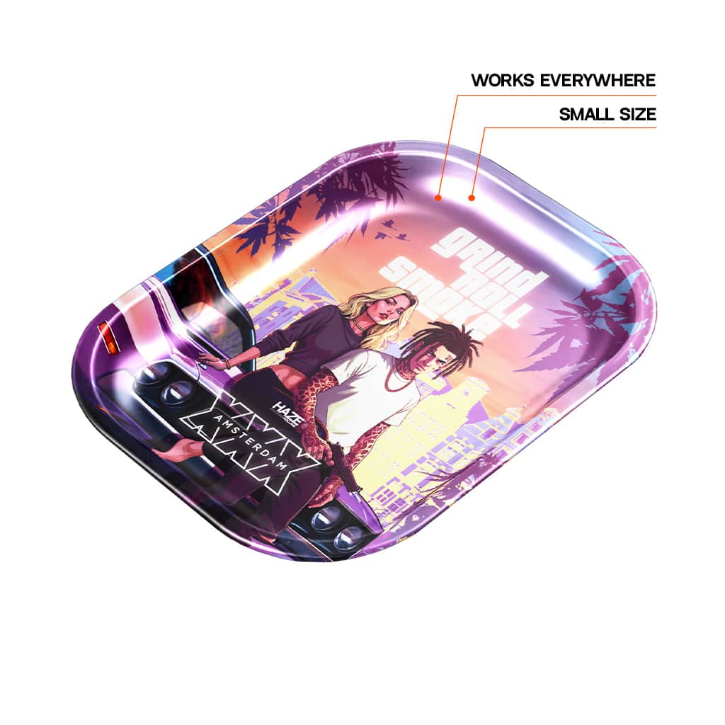 Multitrance Haze Holland Metal Rolling Tray Lowlands Madness