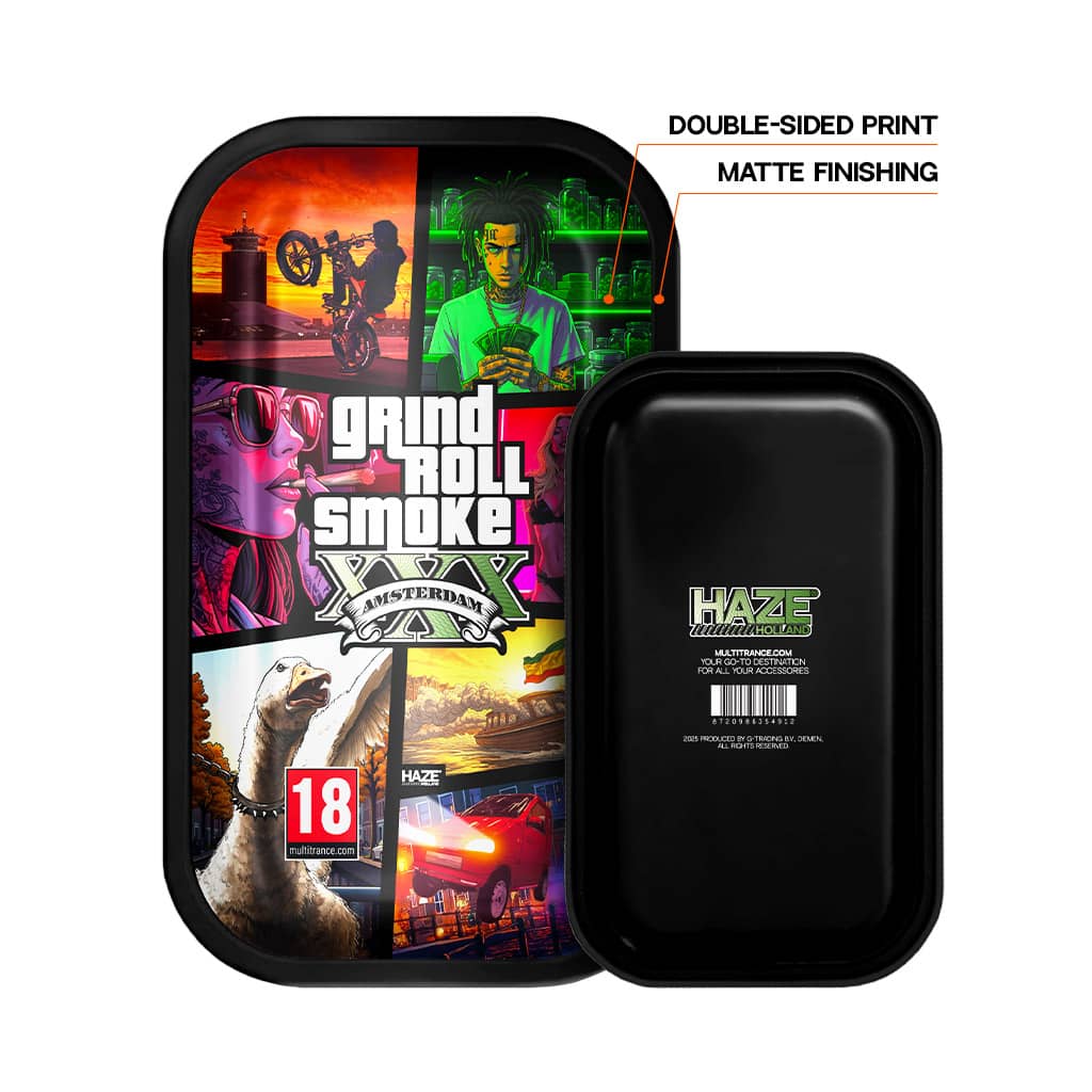 Multitrance Haze Holland Metal Rolling Tray Lowlands Madness